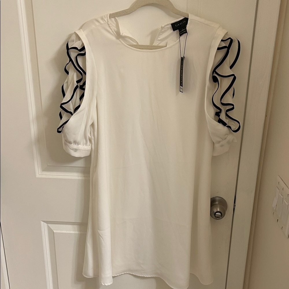 Gracia Black and White Dress